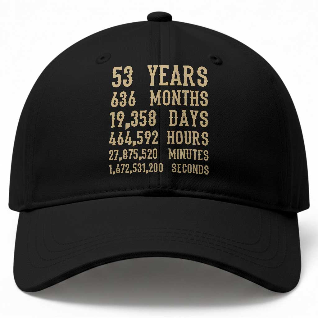 Vintage 53rd Milestone Birthday Baseball Cap 53 Years Of Being Awesome