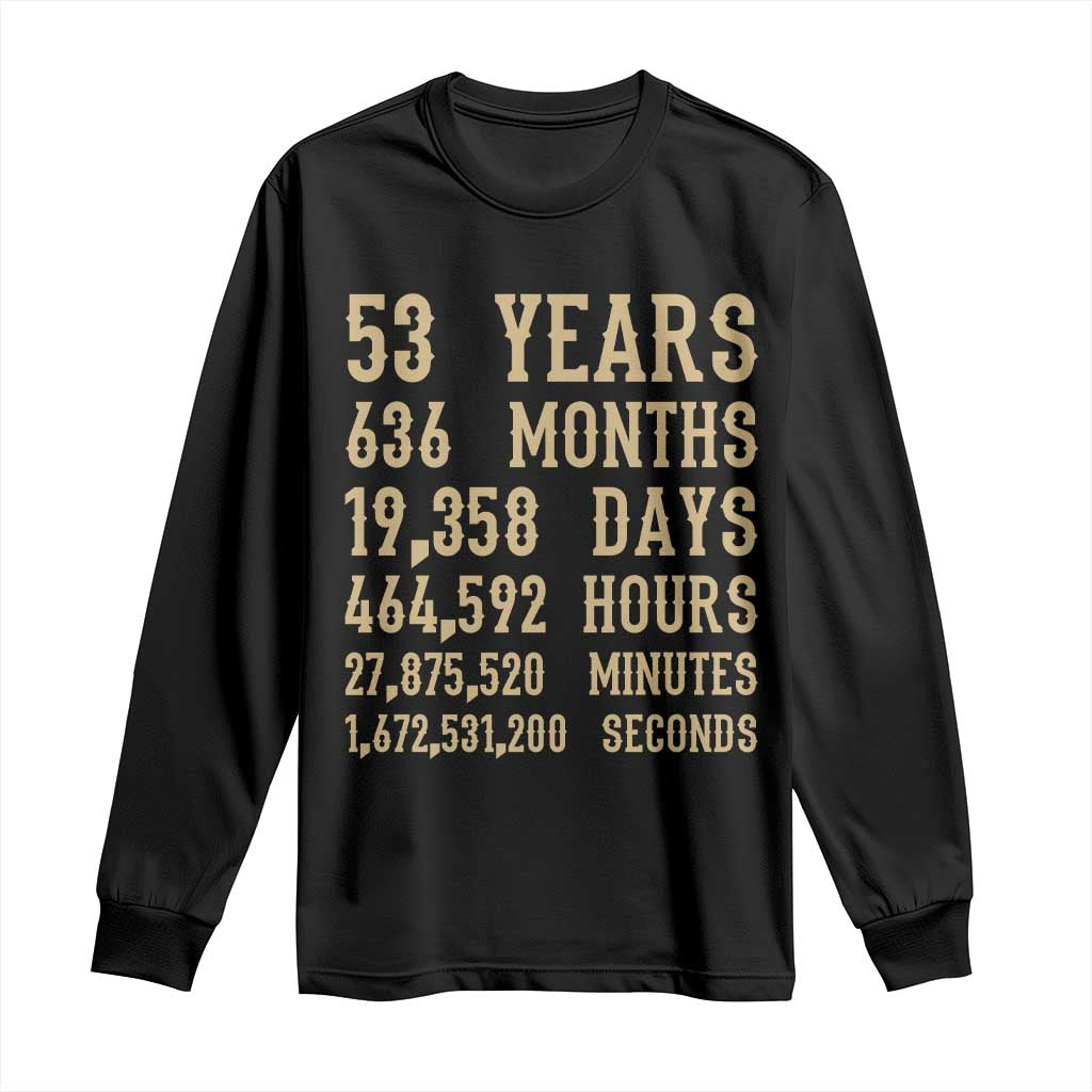 Vintage 53rd Milestone Birthday Long Sleeve Shirt 53 Years Of Being Awesome