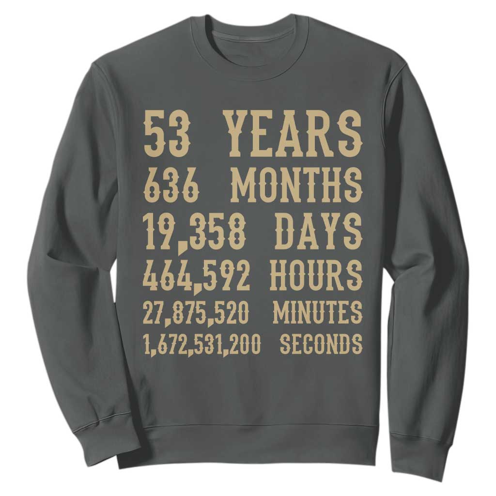 Vintage 53rd Milestone Birthday Sweatshirt 53 Years Of Being Awesome
