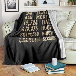 Vintage 54th Milestone Birthday Throw Blanket 54 Years Of Being Awesome
