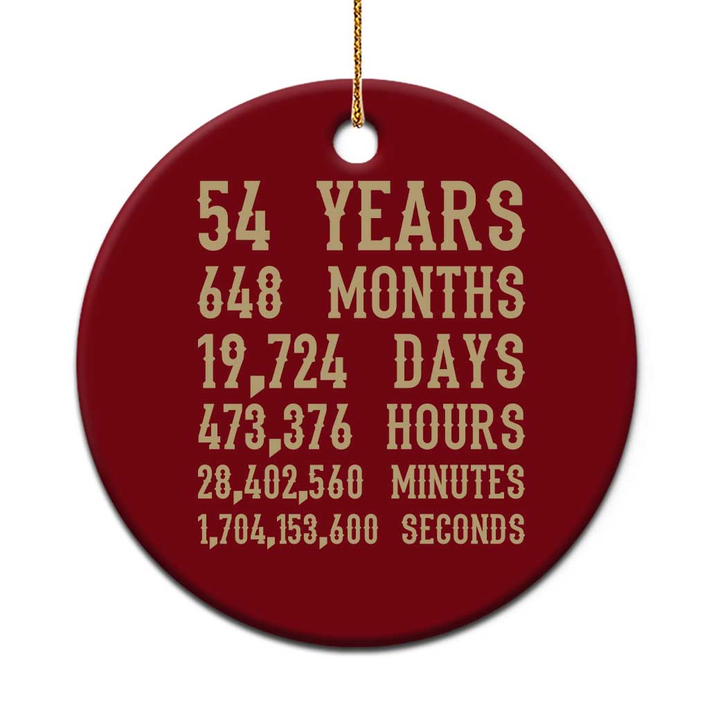 Vintage 54th Milestone Birthday Ceramic Ornament 54 Years Of Being Awesome