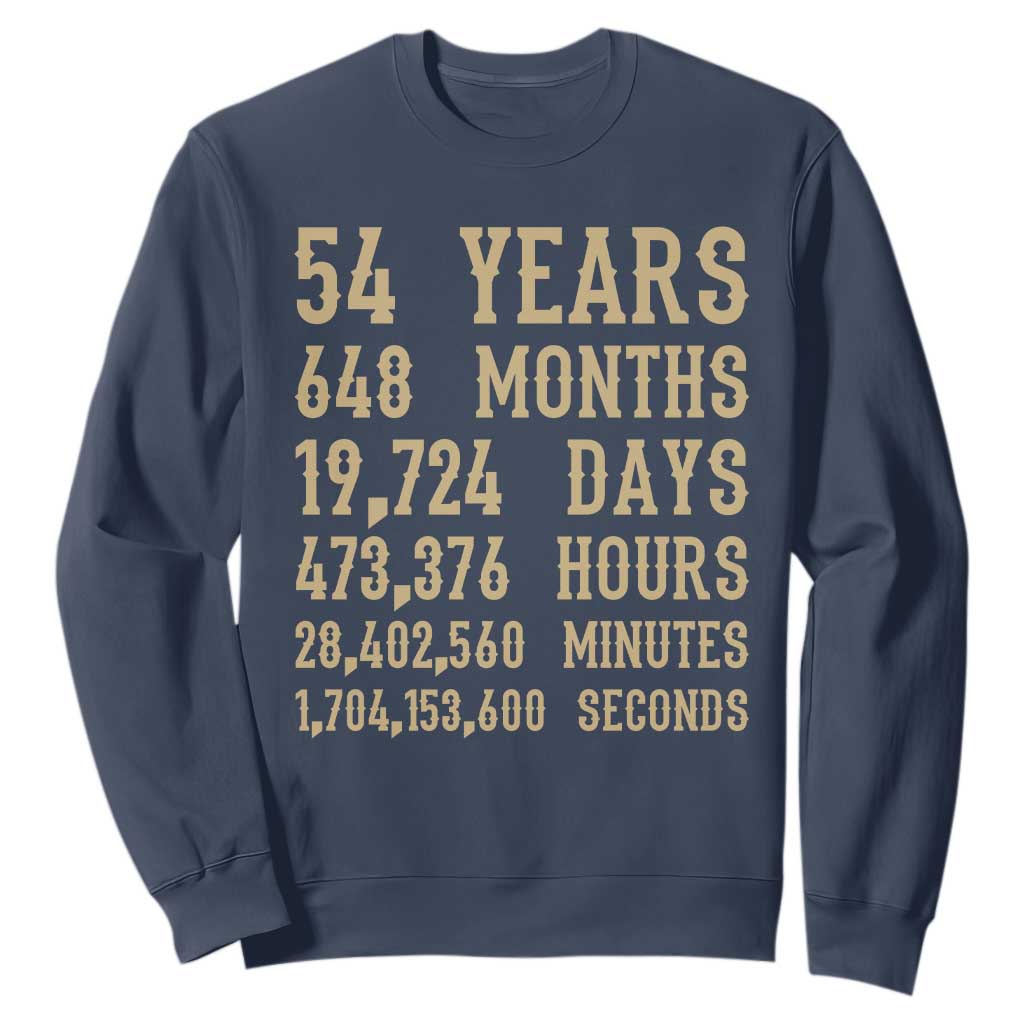 Vintage 54th Milestone Birthday Sweatshirt 54 Years Of Being Awesome