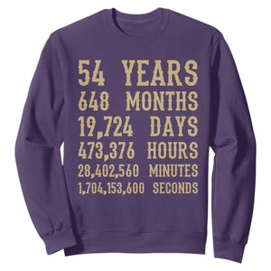 Vintage 54th Milestone Birthday Sweatshirt 54 Years Of Being Awesome