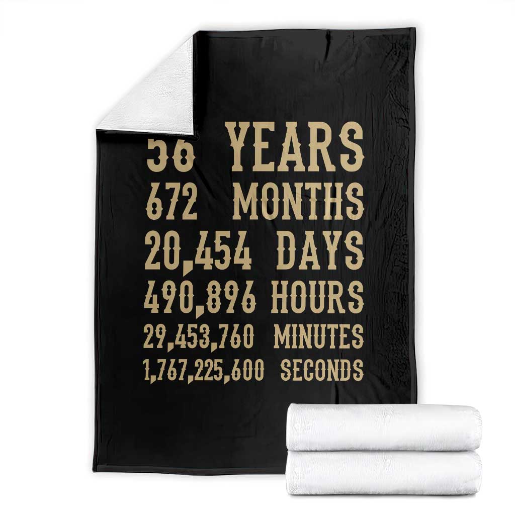 Vintage 56th Milestone Birthday Throw Blanket 56 Years Of Being Awesome