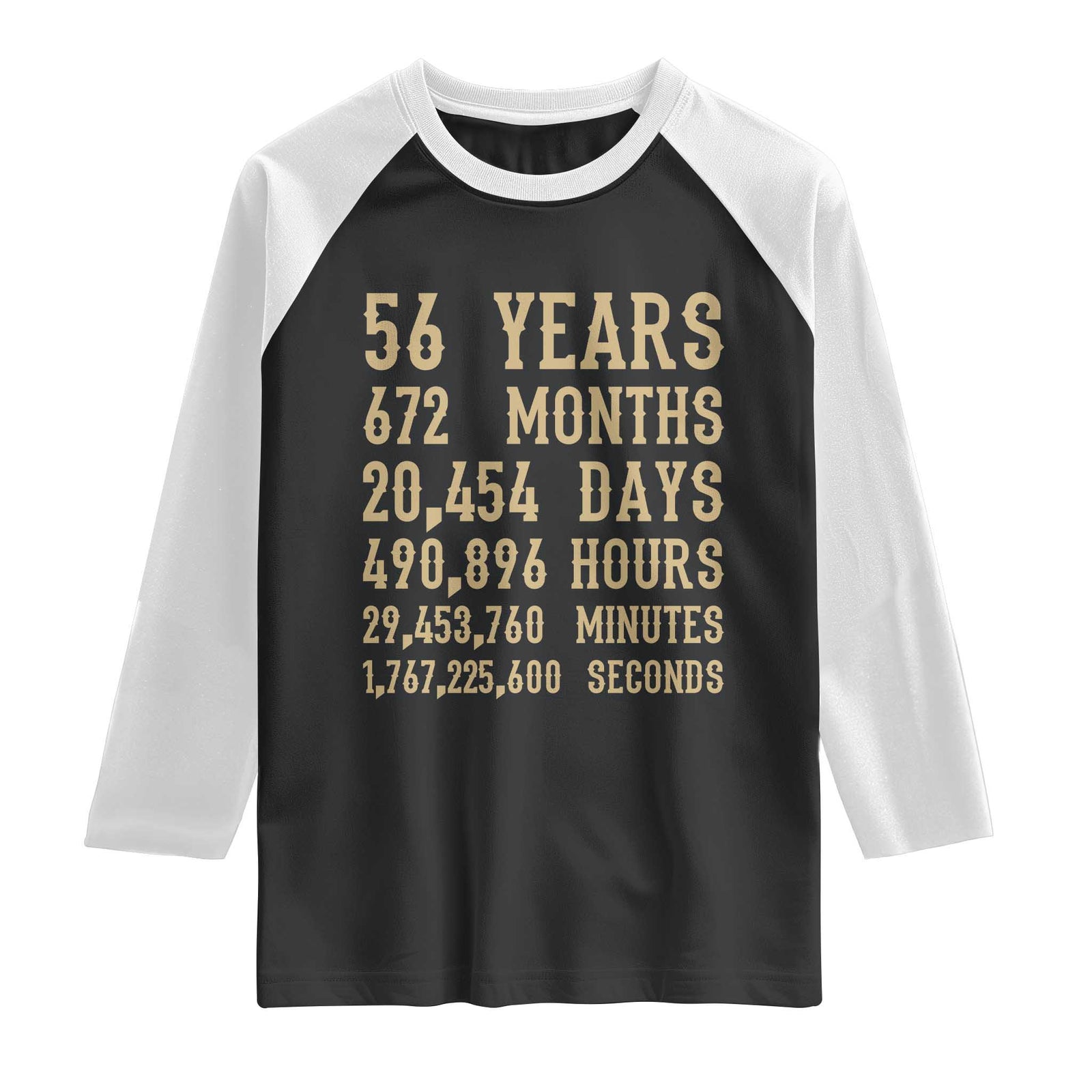Vintage 56th Milestone Birthday Raglan Shirt 56 Years Of Being Awesome