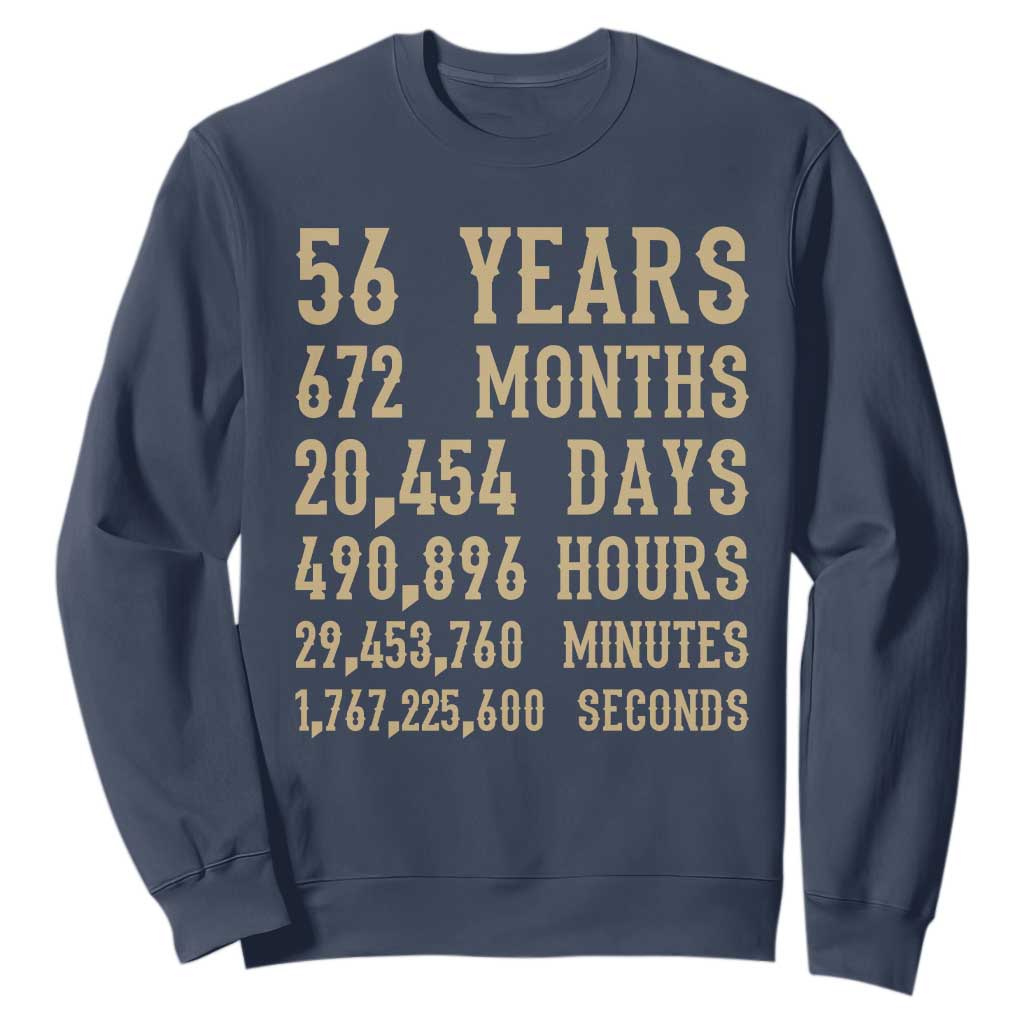 Vintage 56th Milestone Birthday Sweatshirt 56 Years Of Being Awesome