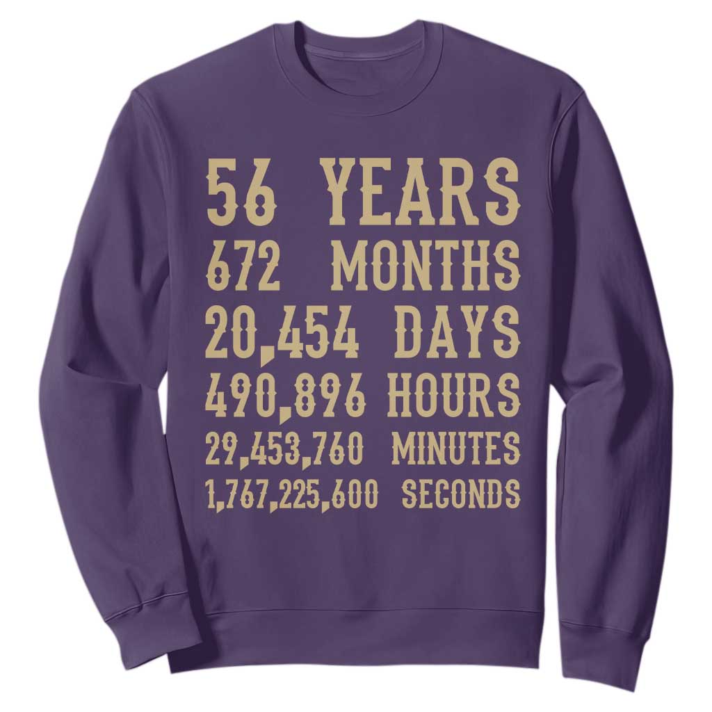 Vintage 56th Milestone Birthday Sweatshirt 56 Years Of Being Awesome