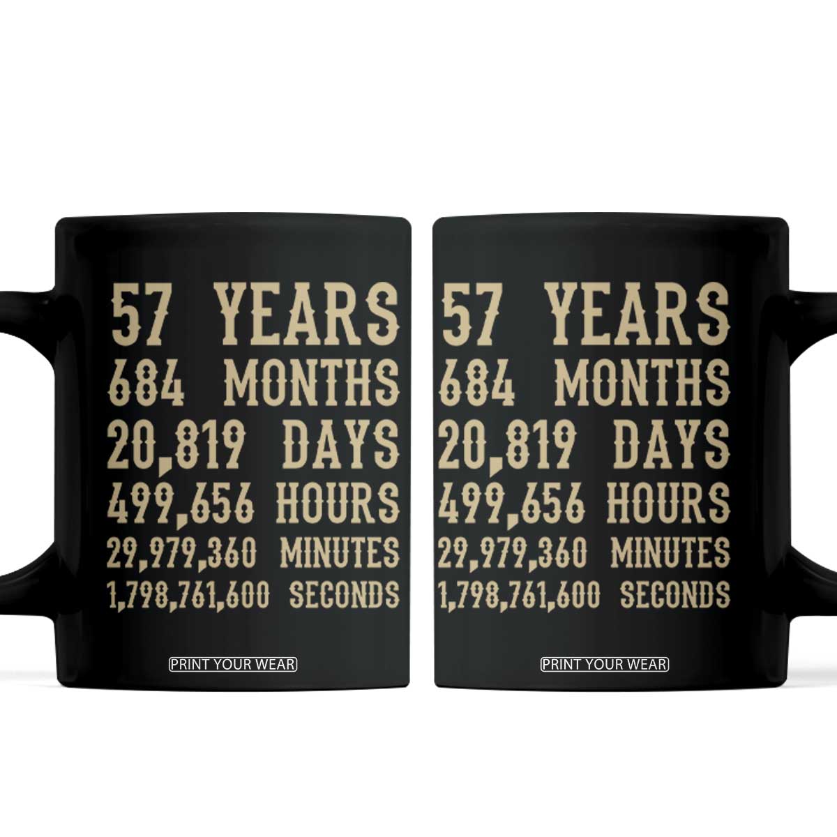 Vintage 57th Milestone Birthday Coffee Mug 57 Years Of Being Awesome