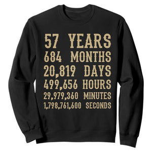 Vintage 57th Milestone Birthday Sweatshirt 57 Years Of Being Awesome