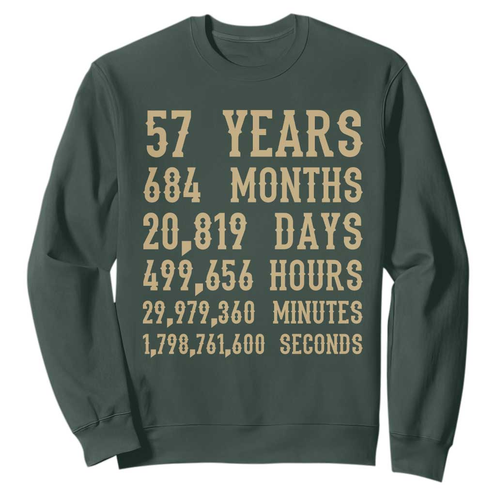Vintage 57th Milestone Birthday Sweatshirt 57 Years Of Being Awesome