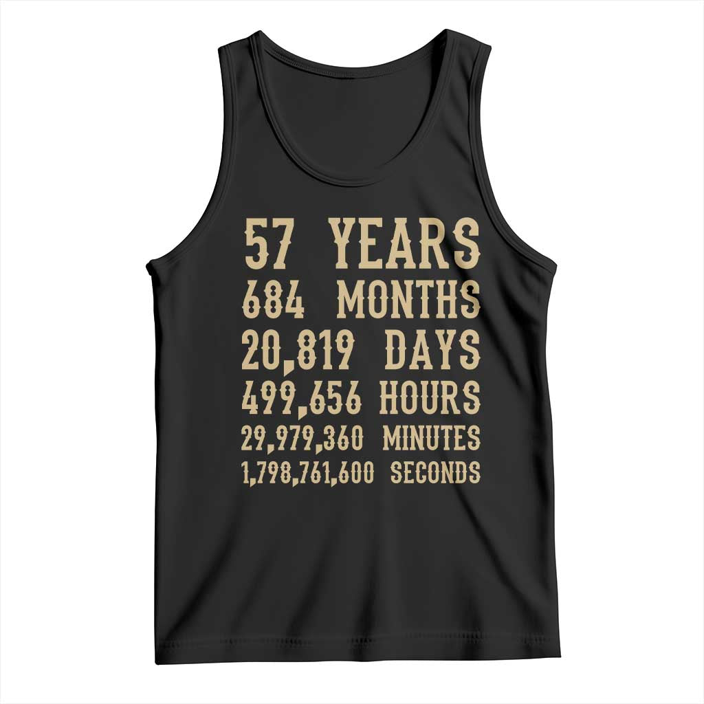 Vintage 57th Milestone Birthday Tank Top 57 Years Of Being Awesome