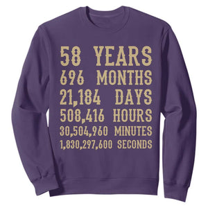 Vintage 58th Milestone Birthday Sweatshirt 58 Years Of Being Awesome