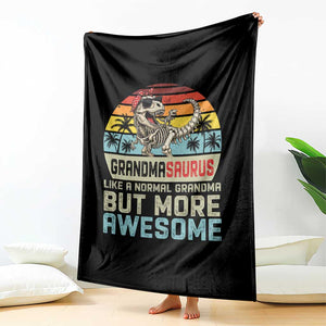 Vintage Grandmasaurus Throw Blanket Like A Normal Grandma But More Awesome