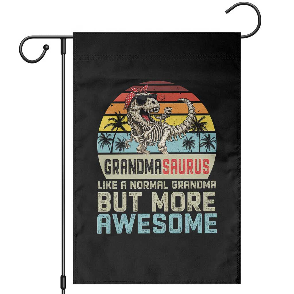 Vintage Grandmasaurus Garden Flag Like A Normal Grandma But More Awesome