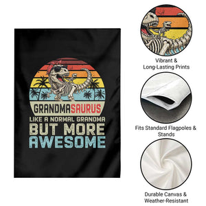 Vintage Grandmasaurus Garden Flag Like A Normal Grandma But More Awesome