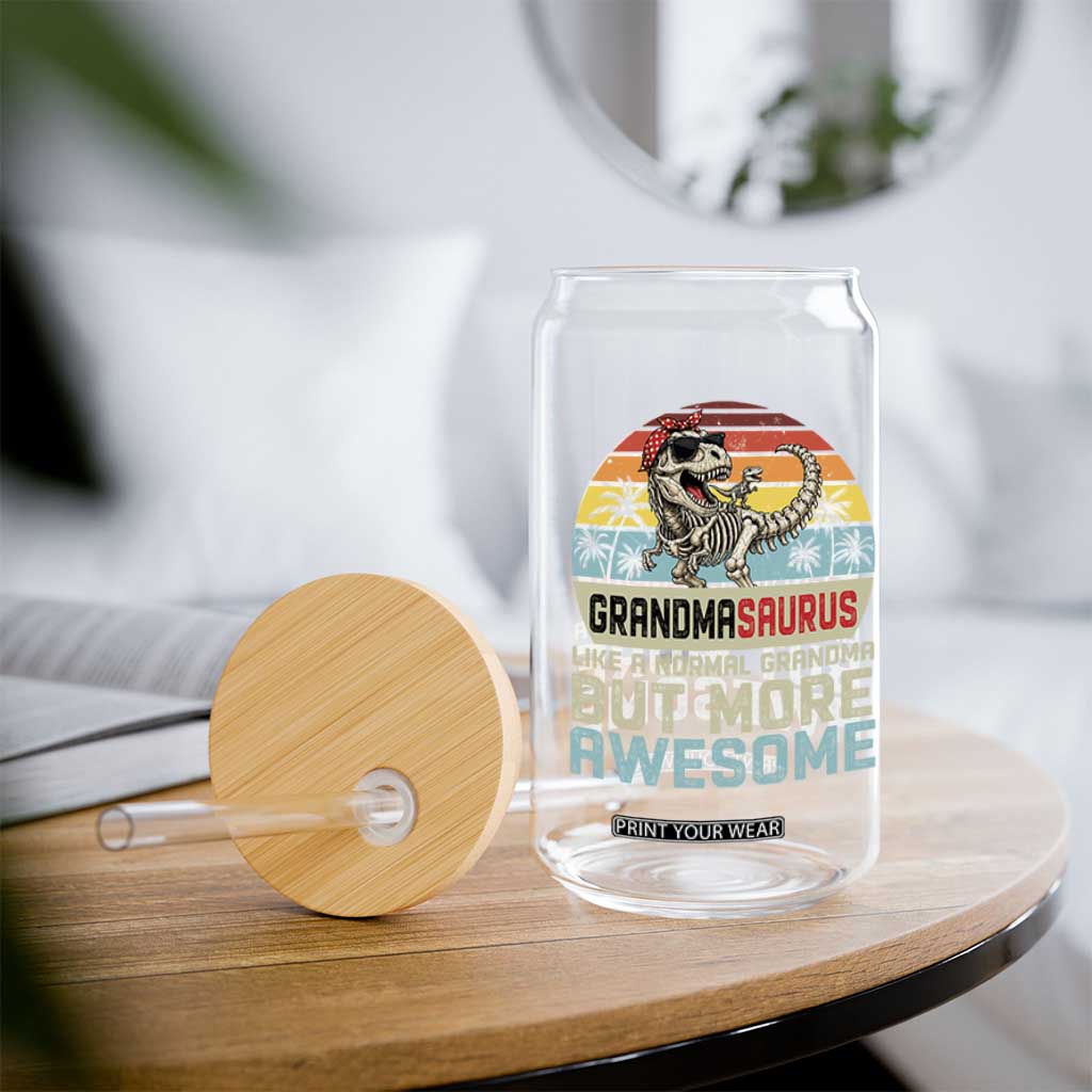 Vintage Grandmasaurus Glass Can Like A Normal Grandma But More Awesome