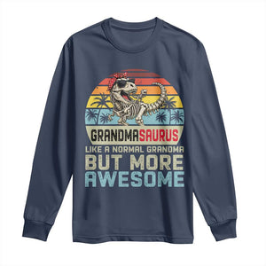 Vintage Grandmasaurus Long Sleeve Shirt Like A Normal Grandma But More Awesome