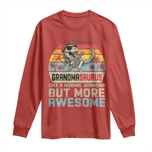 Vintage Grandmasaurus Long Sleeve Shirt Like A Normal Grandma But More Awesome