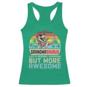 Vintage Grandmasaurus Racerback Tank Top Like A Normal Grandma But More Awesome
