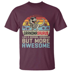 Vintage Grandmasaurus T Shirt Like A Normal Grandma But More Awesome