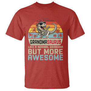Vintage Grandmasaurus T Shirt Like A Normal Grandma But More Awesome