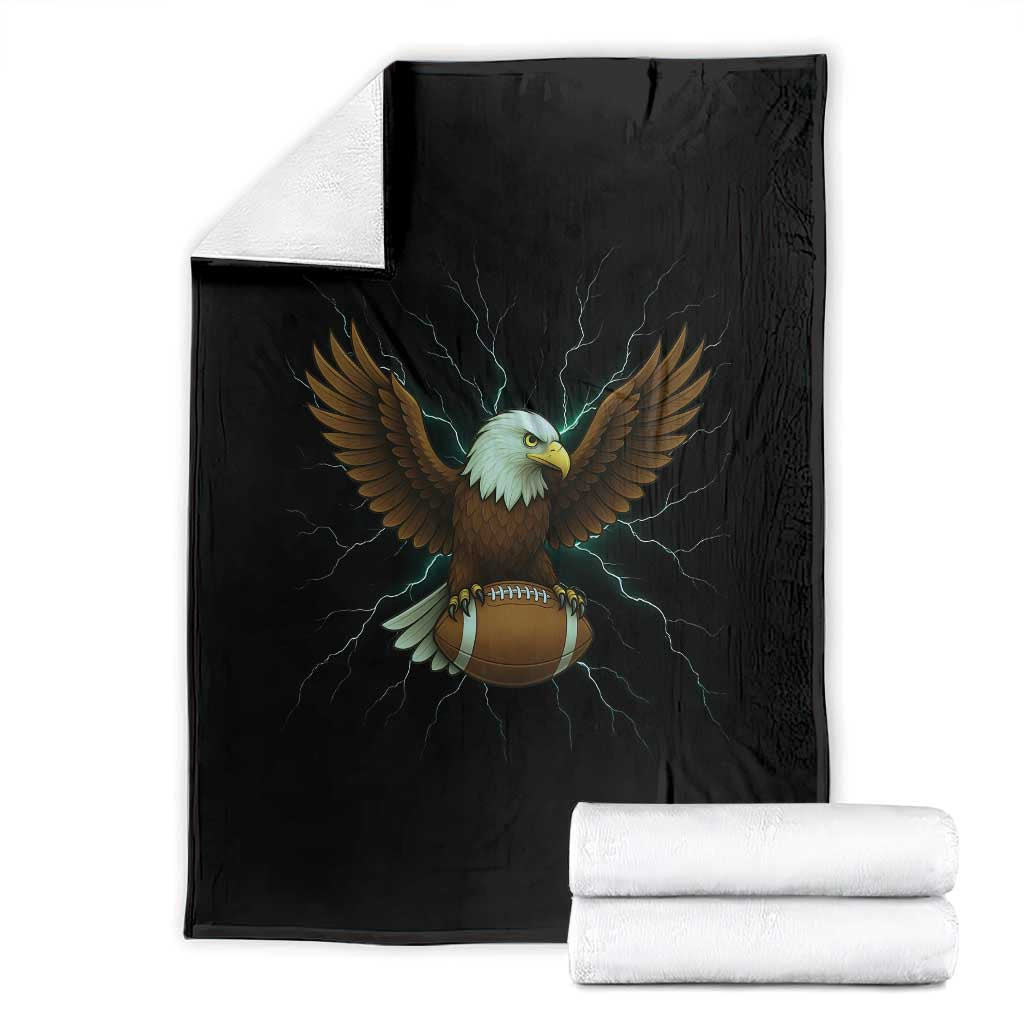 Lightning Eagle Lover Throw Blanket Sport Lover Gift TS12 Black Print Your Wear