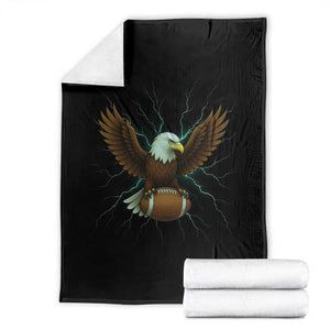 Lightning Eagle Lover Throw Blanket Sport Lover Gift TS12 Black Print Your Wear