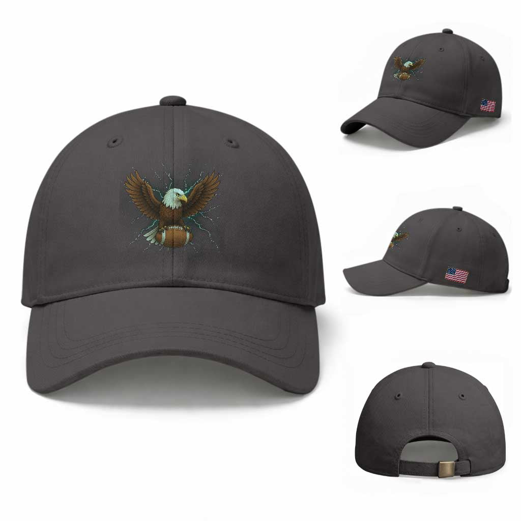 Lightning Eagle Lover Baseball Cap Sport Lover Gift TS12 Baseball Cap Universal Fit Dark Gray Print Your Wear