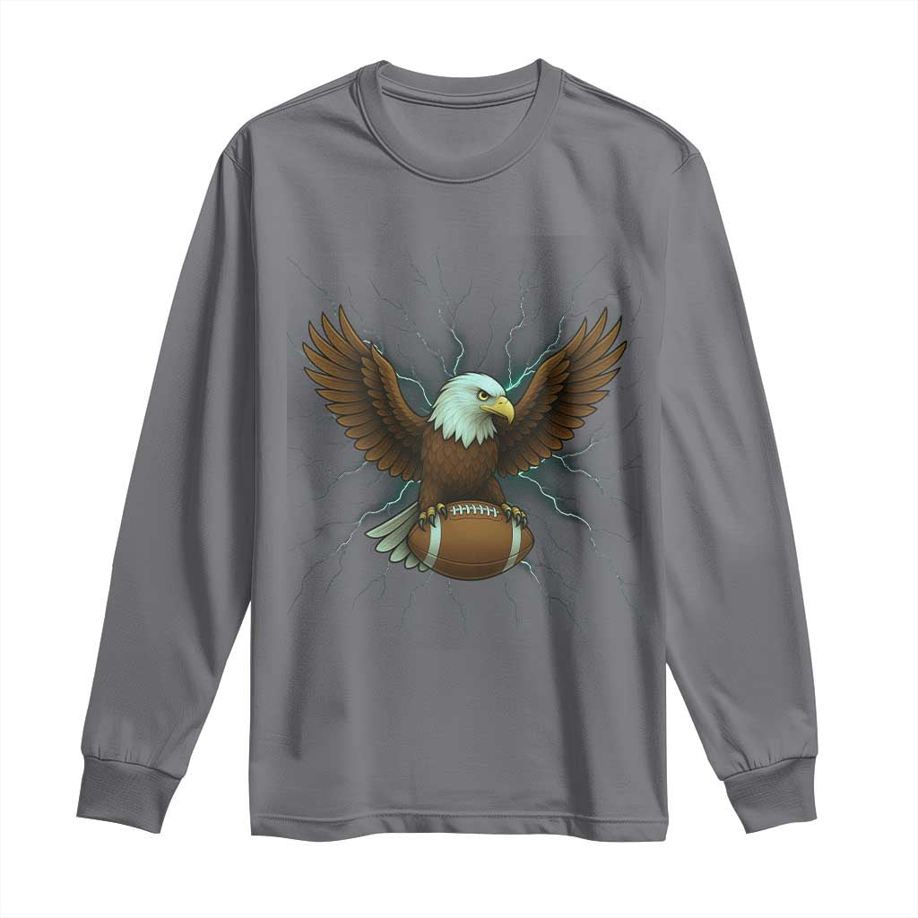 Lightning Eagle Lover Long Sleeve Shirt Sport Lover Gift TS12 Charcoal Print Your Wear