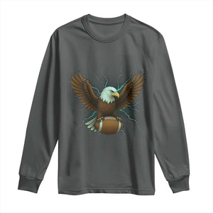 Lightning Eagle Lover Long Sleeve Shirt Sport Lover Gift TS12 Dark Heather Print Your Wear