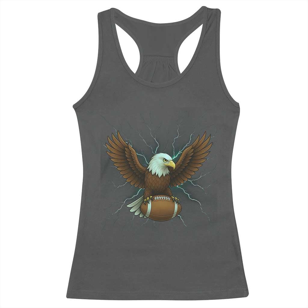 Lightning Eagle Lover Racerback Tank Top Sport Lover Gift TS12 Dark Heather Print Your Wear