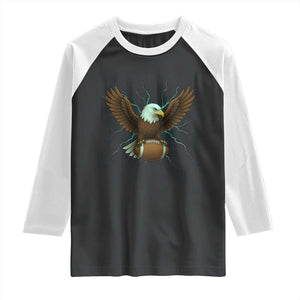 Lightning Eagle Lover Raglan Shirt Sport Lover Gift TS12 Black White Print Your Wear
