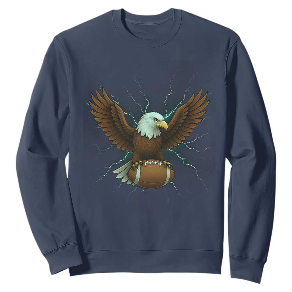 Lightning Eagle Lover Sweatshirt Sport Lover Gift TS12 Navy Print Your Wear