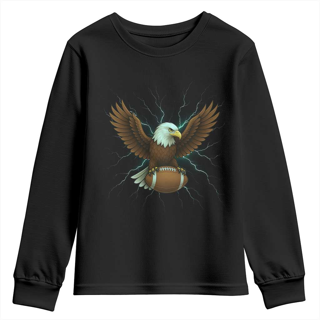 Lightning Eagle Lover Youth Sweatshirt Sport Lover Gift TS12 Black Print Your Wear