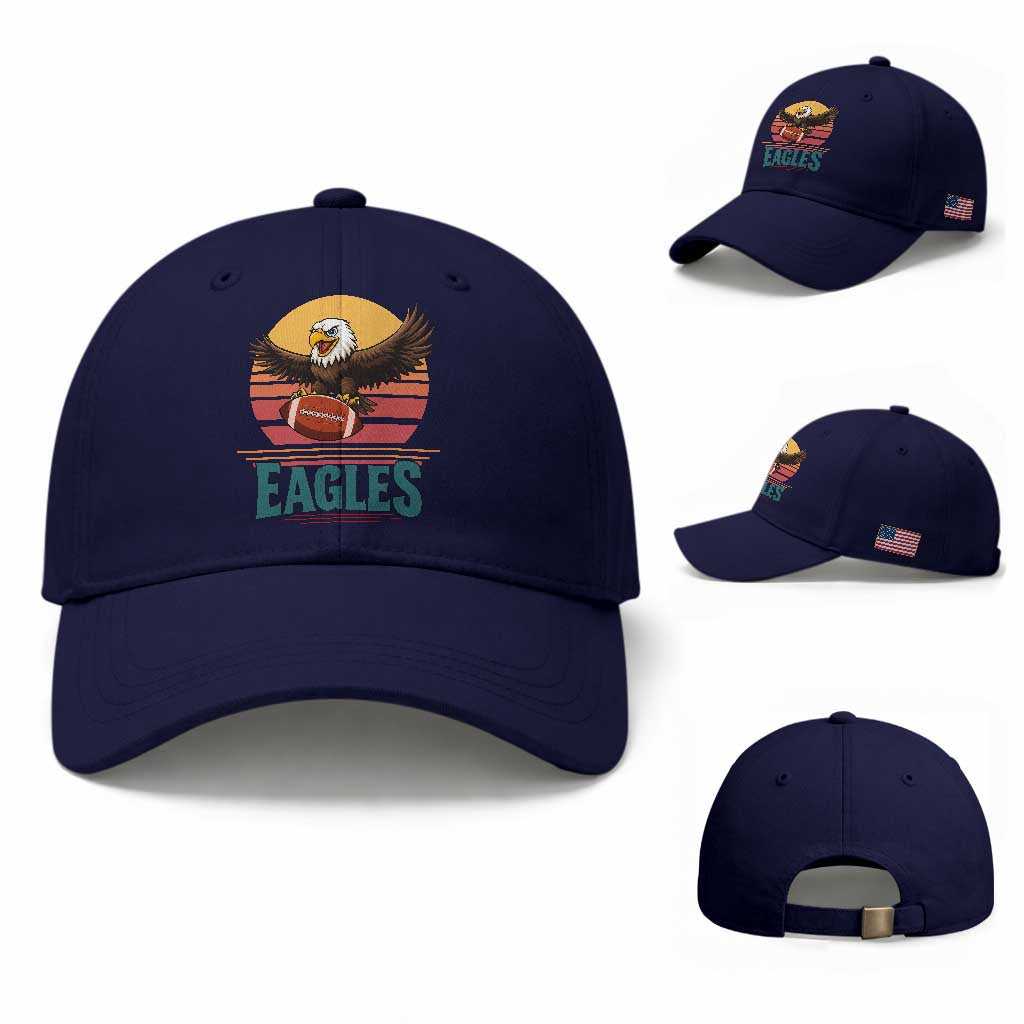 Funny EFF Retro Vintage Style Football Lover Gift Baseball Cap TS12 Baseball Cap Universal Fit Dark Blue Print Your Wear