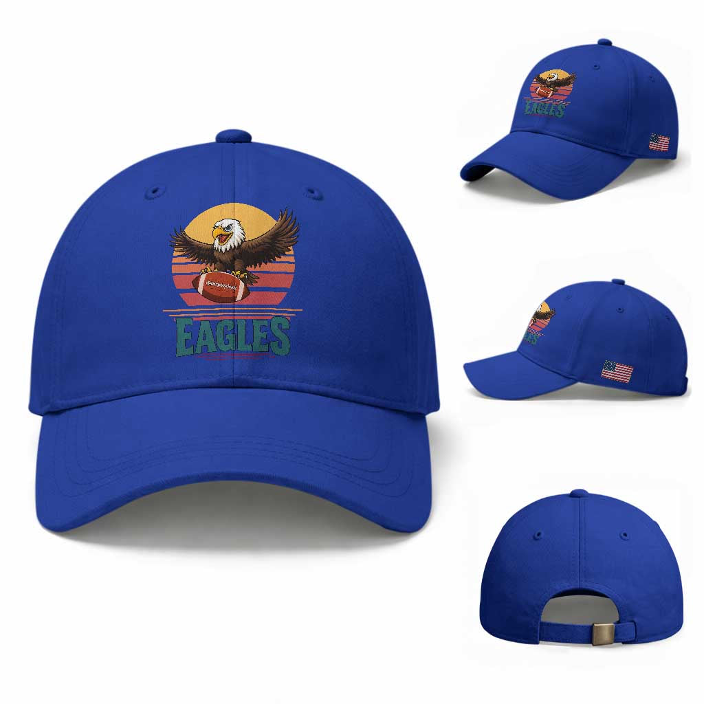 Funny EFF Retro Vintage Style Football Lover Gift Baseball Cap TS12 Baseball Cap Universal Fit Royal Blue Print Your Wear