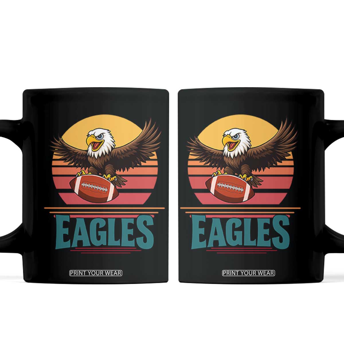 Funny EFF Retro Vintage Style Football Lover Gift Coffee Mug TS12 Black Print Your Wear