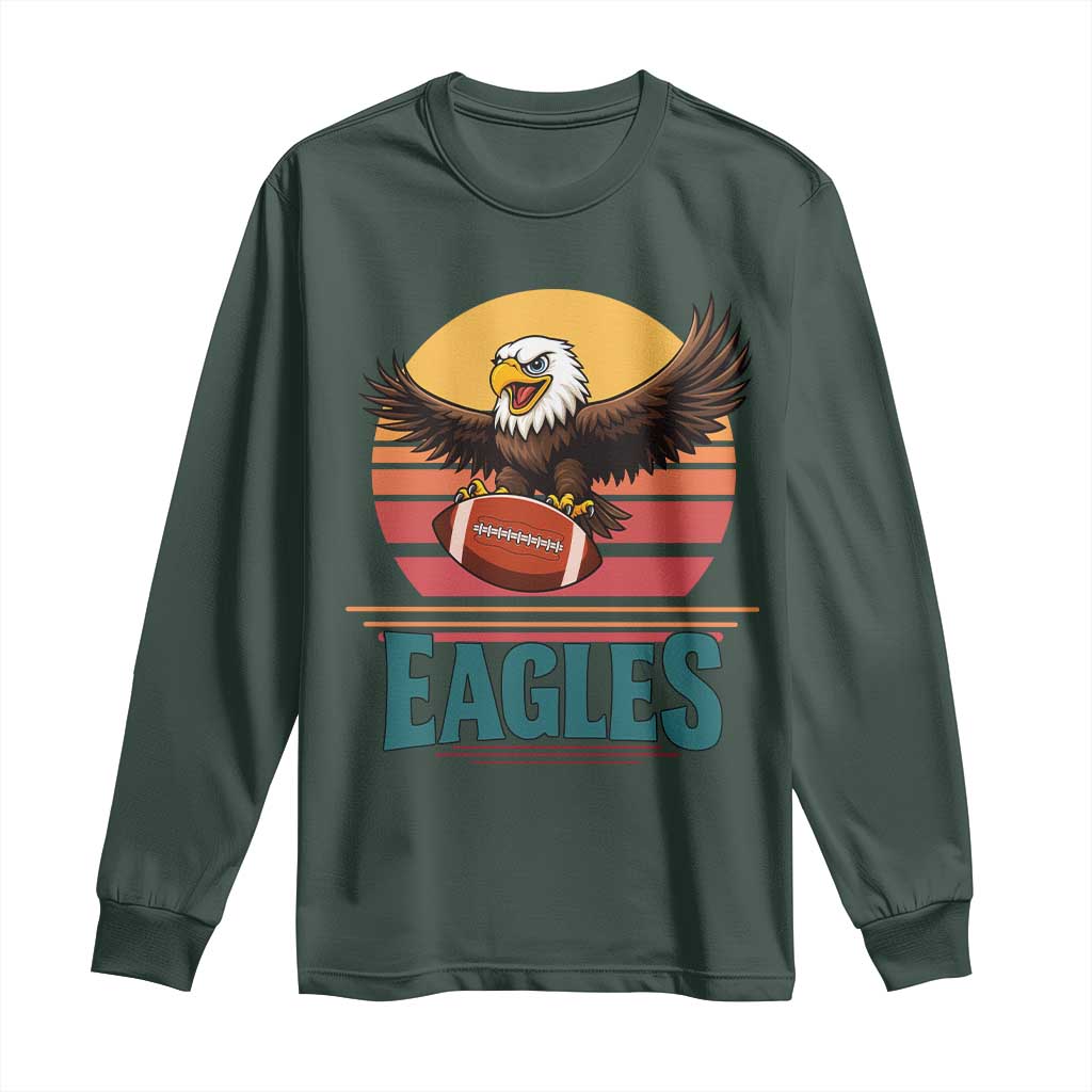 Funny EFF Retro Vintage Style Football Lover Gift Long Sleeve Shirt TS12 Dark Forest Green Print Your Wear