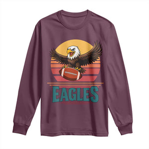 Funny EFF Retro Vintage Style Football Lover Gift Long Sleeve Shirt TS12 Maroon Print Your Wear