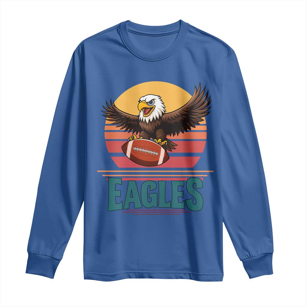 Funny EFF Retro Vintage Style Football Lover Gift Long Sleeve Shirt TS12 Royal Blue Print Your Wear