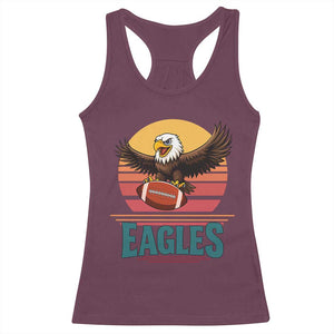 Funny EFF Retro Vintage Style Football Lover Gift Racerback Tank Top TS12 Maroon Print Your Wear