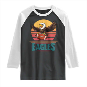 Funny EFF Retro Vintage Style Football Lover Gift Raglan Shirt TS12 Black White Print Your Wear