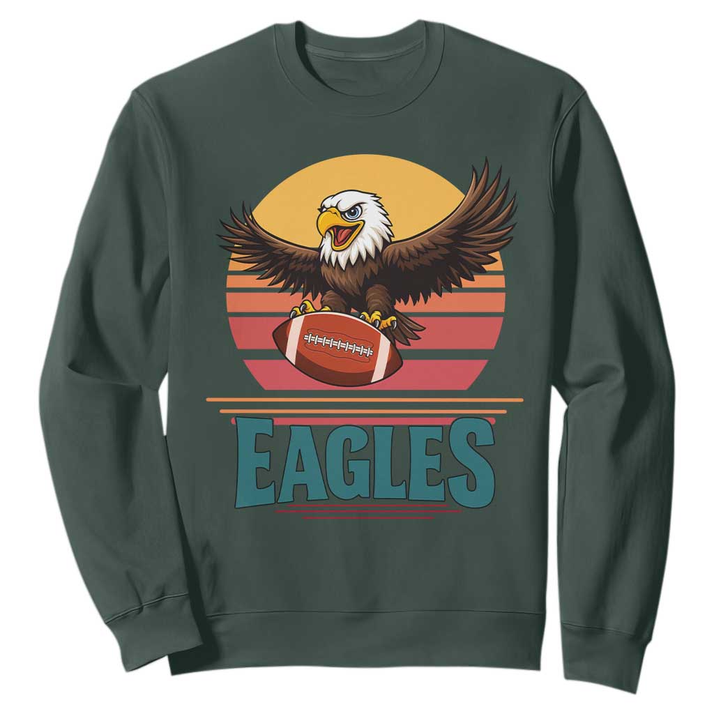 Funny EFF Retro Vintage Style Football Lover Gift Sweatshirt TS12 Dark Forest Green Print Your Wear