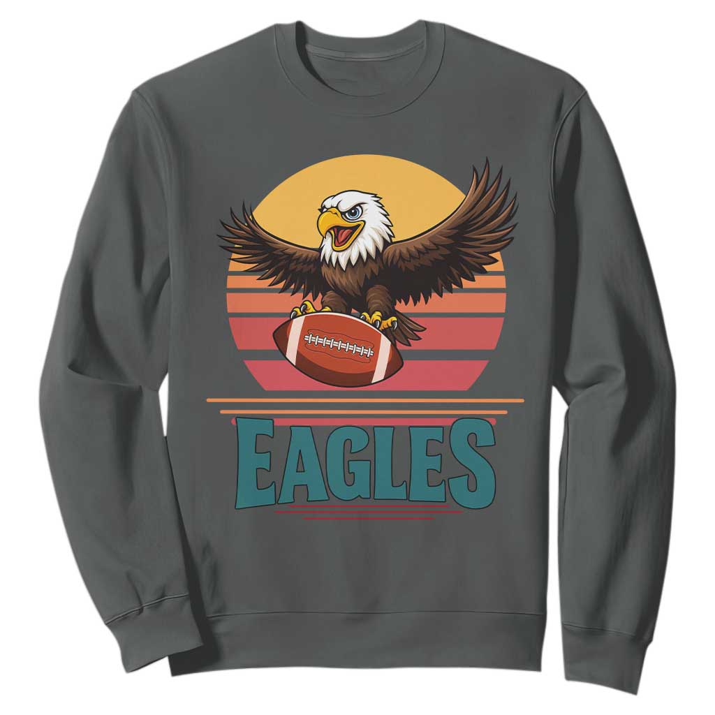 Funny EFF Retro Vintage Style Football Lover Gift Sweatshirt TS12 Dark Heather Print Your Wear
