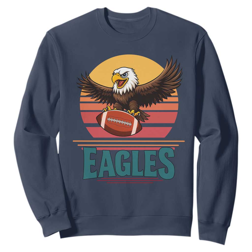 Funny EFF Retro Vintage Style Football Lover Gift Sweatshirt TS12 Navy Print Your Wear