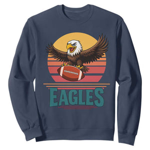 Funny EFF Retro Vintage Style Football Lover Gift Sweatshirt TS12 Navy Print Your Wear