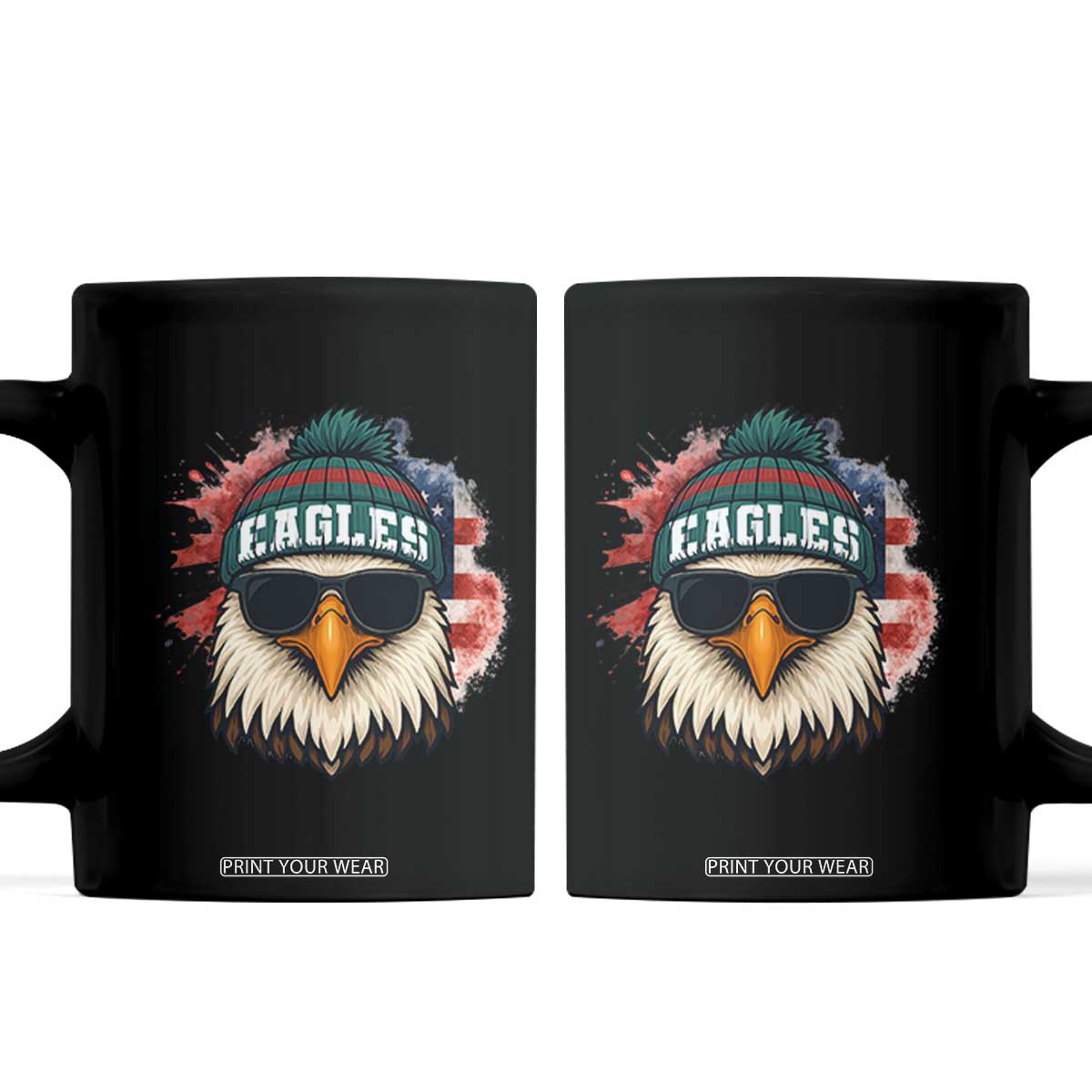Patriotic PFE American Flag Pride Gift Coffee Mug TS12 Black Print Your Wear