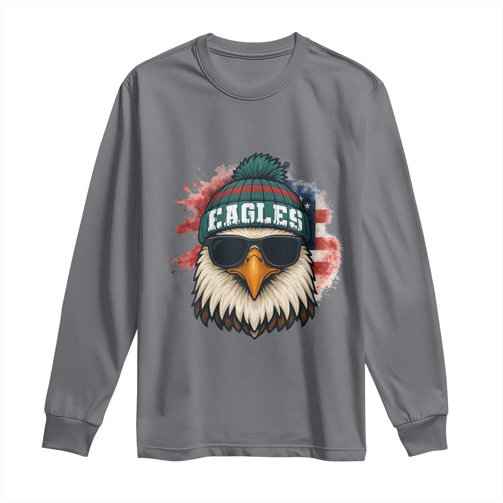 Patriotic PFE American Flag Pride Gift Long Sleeve Shirt TS12 Charcoal Print Your Wear