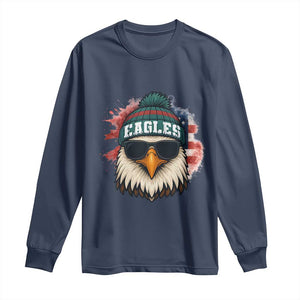 Patriotic PFE American Flag Pride Gift Long Sleeve Shirt TS12 Navy Print Your Wear