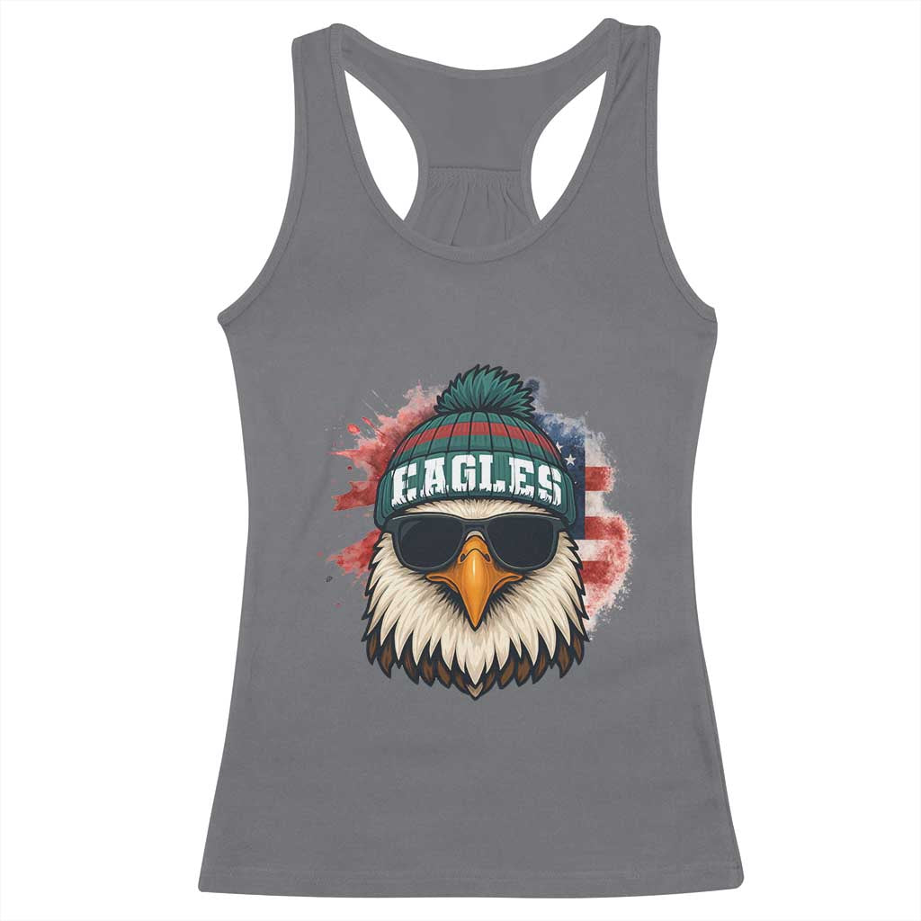 Patriotic PFE American Flag Pride Gift Racerback Tank Top TS12 Charcoal Print Your Wear